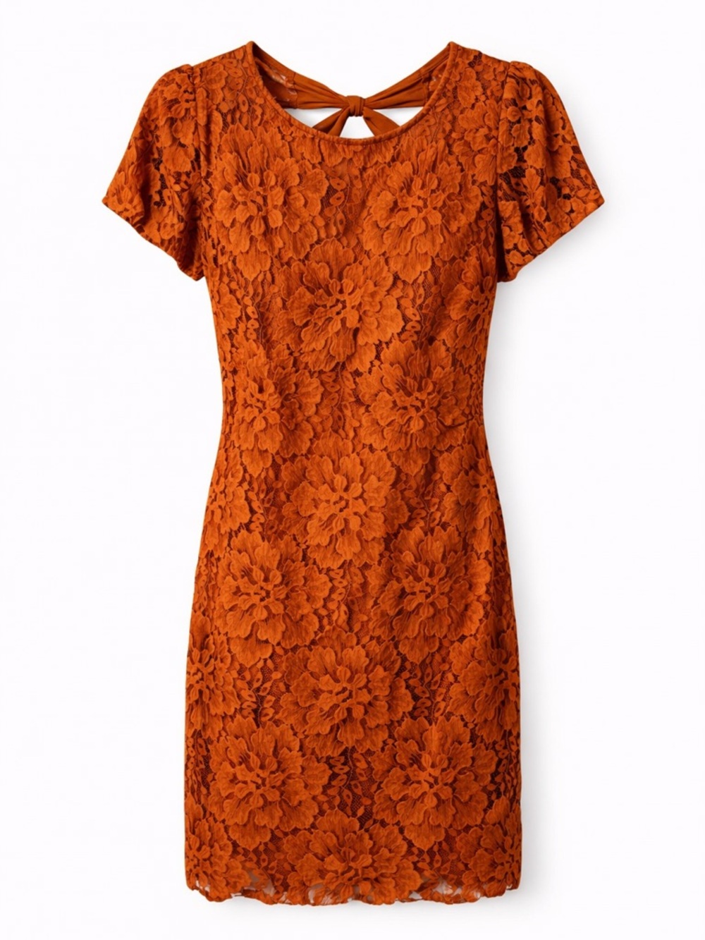 Free People Rust Orange Floral Lace Dress – XS – NWT